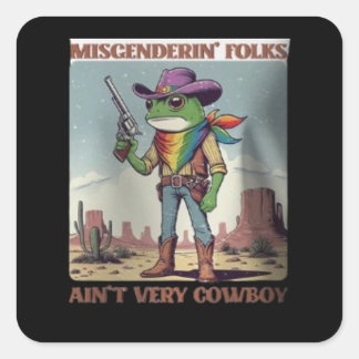 Irreführende Menschen sind nicht sehr Cowboy Quadratischer Aufkleber