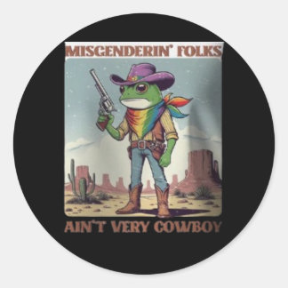 Irreführende Menschen sind nicht sehr Cowboy Runder Aufkleber