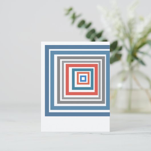 Irregular Squares Postkarte (Stehend Vorderseite)