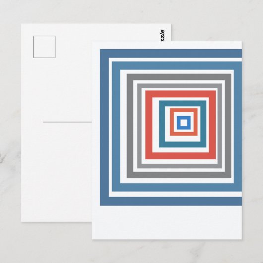 Irregular Squares Postkarte (Vorne/Hinten)