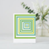 Irregular Squares Postkarte (Stehend Vorderseite)
