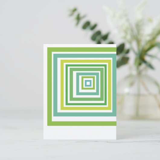 Irregular Squares Postkarte (Stehend Vorderseite)