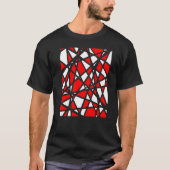 Irregular White Shapes With Red Accents Abstract T-Shirt (Vorderseite)