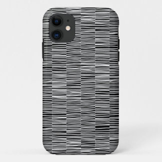 Irreguläre Linien - White on Black iPhone Case