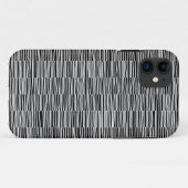 Irreguläre Linien - White on Black iPhone Case (Rückseite (Horizontal))