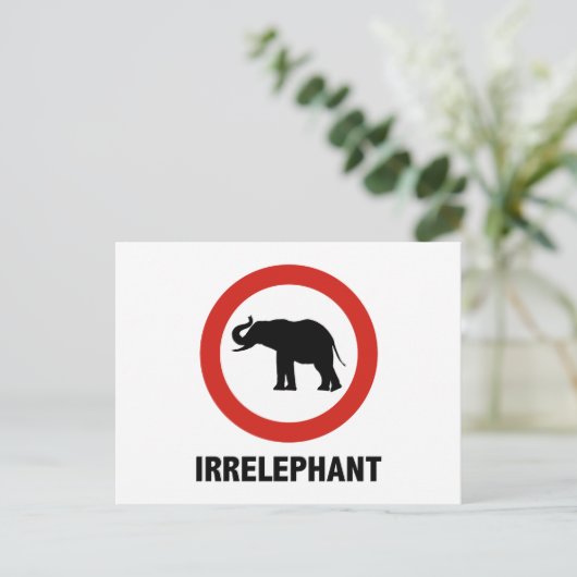 irrelephant postkarte (Stehend Vorderseite)