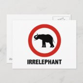 irrelephant postkarte (Vorne/Hinten)