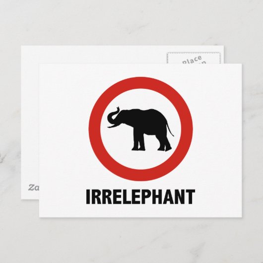 irrelephant postkarte (Vorne/Hinten)