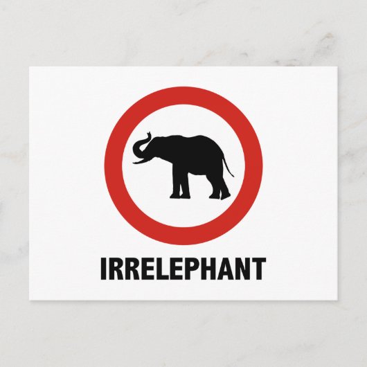 irrelephant postkarte (Vorderseite)
