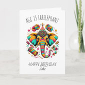 Irrelephäre Zeitalter, glücklicher Geburtstagsjake Dankeskarte (Vorderseite)