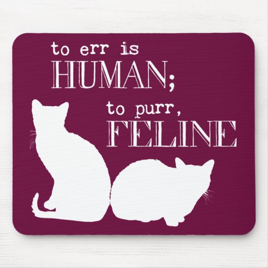 Irren ist menschlich katzenartiges schnurren - mousepad (Vorne)