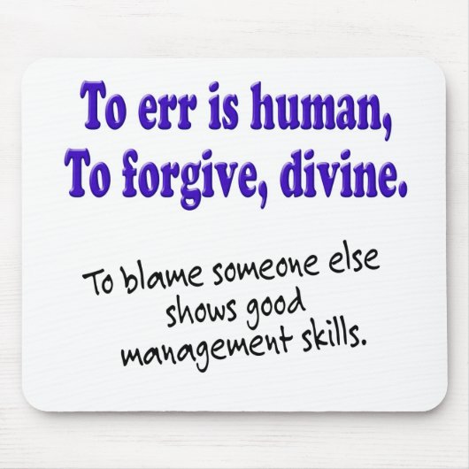 Irren ist menschlich mousepad (Vorne)