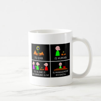 Irren ist menschlich Schwarzes Kaffeetasse