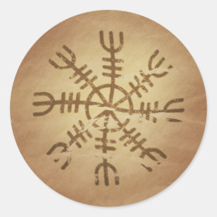 Irresistibility alter isländischer magischer runder aufkleber