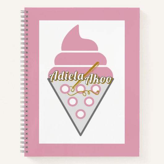 Irresistible Ice Cream Notebook von Adiela Akoo Notizblock (Vorderseite)