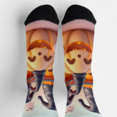 Irresistible Pumpkin Socks – Cute Halloween Magic Socken (Oben)