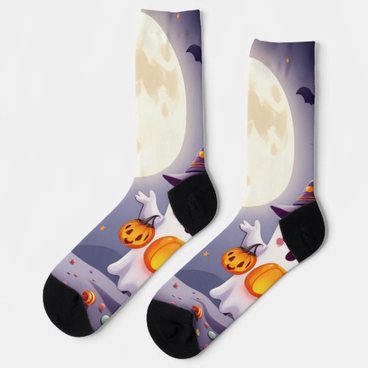 Irresistibly Ghost Socks – Magical Halloween Glow Socken (Linkes Detail)
