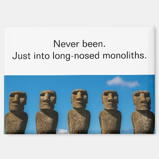 Irreverent Easter Island Tourist Refrigerator Magnet (Vorderseite)