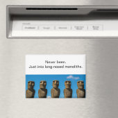 Irreverent Easter Island Tourist Refrigerator Magnet (In Situ (Geschirrspüler))