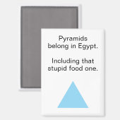 Irreverent Food Pyramid Egypt Refrigerator Magnet (Vorderseite/Rückseite)