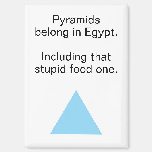 Irreverent Food Pyramid Egypt Refrigerator Magnet (Vorderseite)