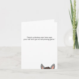 Irreverent Kids Birthday Party Tail-Pinning Game Einladung