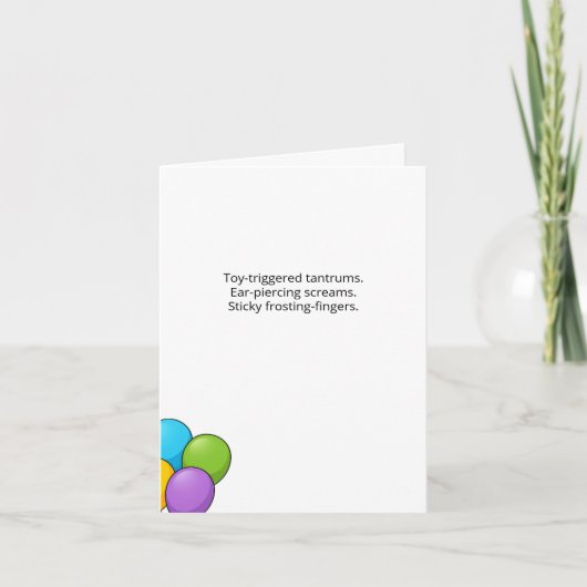 Irreverent Kids Birthday Party Tantrum Fun Einladung (Vorderseite)