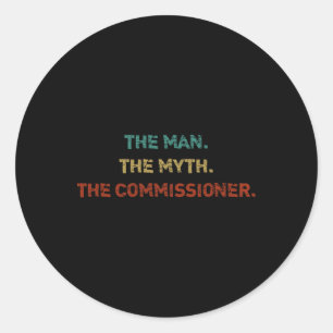 Irreverente T-Shirts Der Mann. Der Mythos. Der Kom Runder Aufkleber