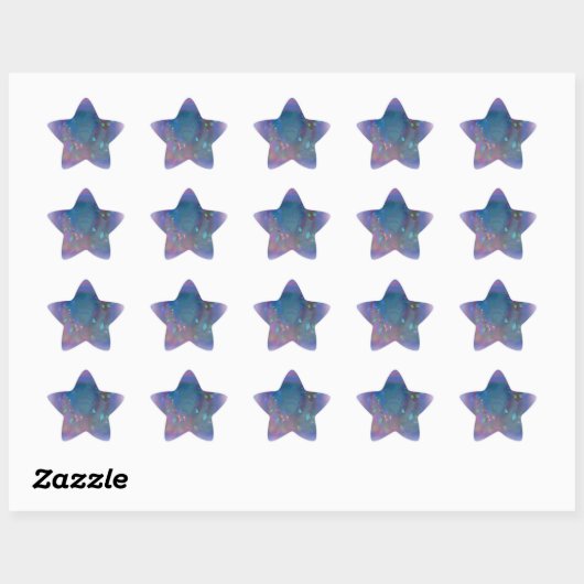 Irridescent Dreamy Star Stickers (Blatt)