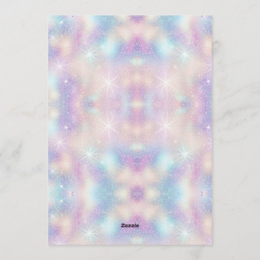 Irridescent Glitter New Year's Eve Party Einladung (Rückseite)