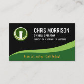 Irrigation Sprinkler Systems QR Code Visitenkarte (Vorderseite)