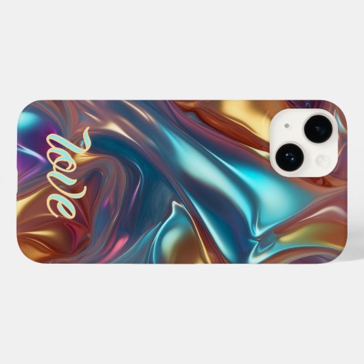 Irrisierendes Mit Monogramm Handy-Hintergrundbild Case-Mate iPhone Hülle (Rückseite (Horizontal))