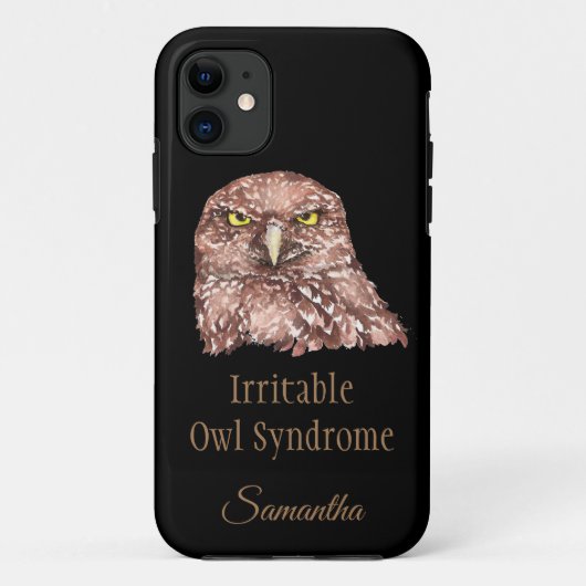 Irritable Owl Syndrom Bird Fun Art Individuelle Na Case-Mate iPhone Hülle (Rückseite)