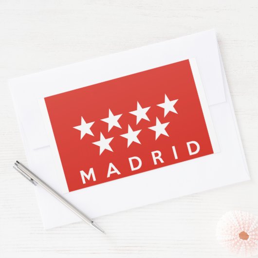 irritierter Name der Stadtflagge Rechteckiger Aufkleber (Umschlag)