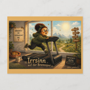 Irrsinn auf der Bremsspur Postkarte