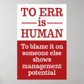 "Irrtum ist menschlich" Poster 1 (Vorne)