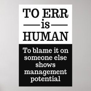 "Irrtum ist menschlich" Poster 2