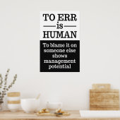 "Irrtum ist menschlich" Poster 2 (Küche)