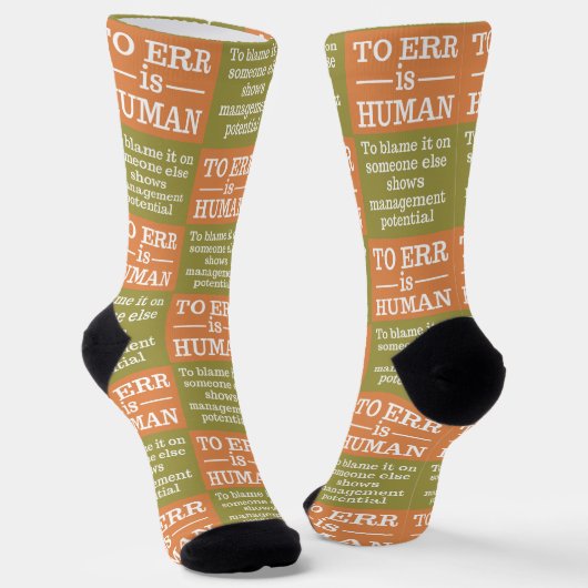 "Irrtum ist menschlich" Socken (Gewinkelt)