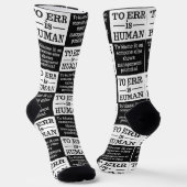 "Irrtum ist menschlich" Socken (Gewinkelt)