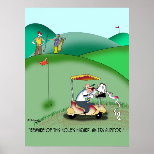 IRS Auditor in einer Golf-Sand-Falle Poster (Vorne)