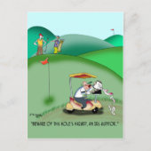 IRS Auditor in einer Golf-Sand-Falle Postkarte (Vorderseite)