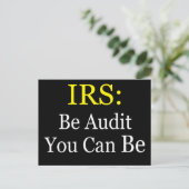 IRS: Sei Audit, du kannst Postkarte (Stehend Vorderseite)