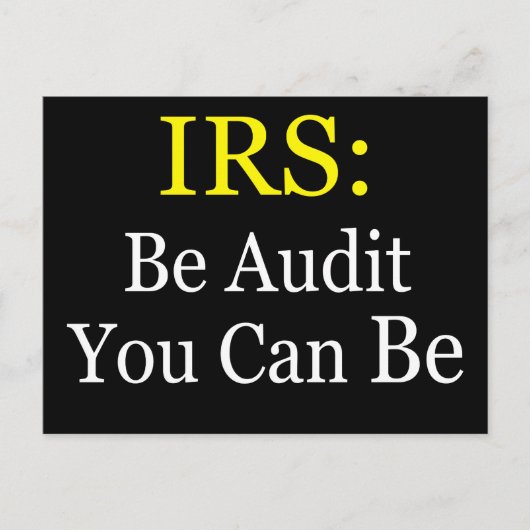 IRS: Sei Audit, du kannst Postkarte (Vorderseite)