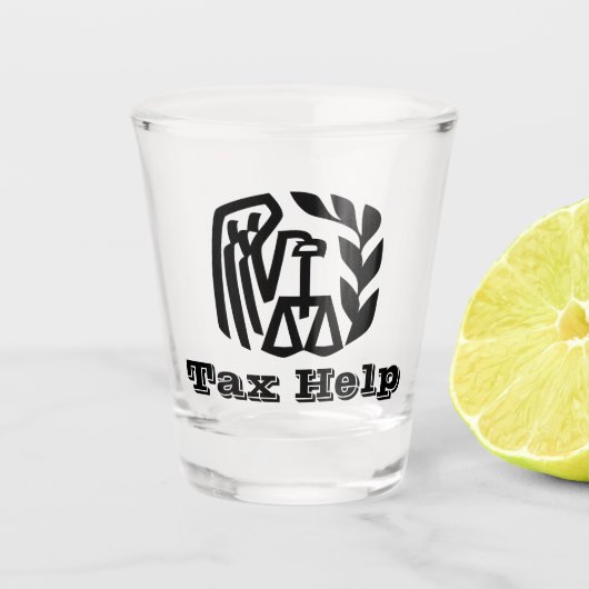 IRS-Steuer-Hilfe Schnapsglas (Vorderseite)