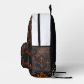 "Irthly Elegance Brown Designer Tasche" Bedruckter Rucksack (Rechts)