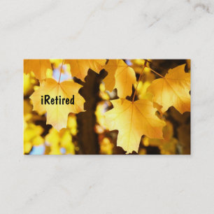 iRuhestand Visitenkarten Liebe das Leben Herbstlau Visitenkarte