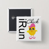 iRun Chick Button (Vorne & Hinten)