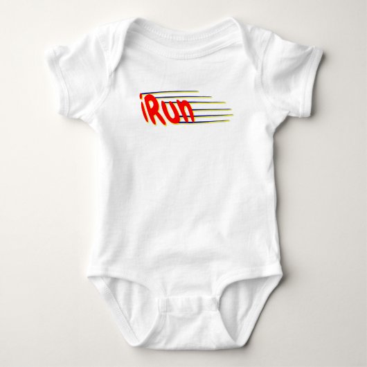 "iRun" Letter Graphic Baby Strampler (Vorderseite)