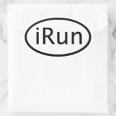 iRun Ovaler Aufkleber (Tasche)